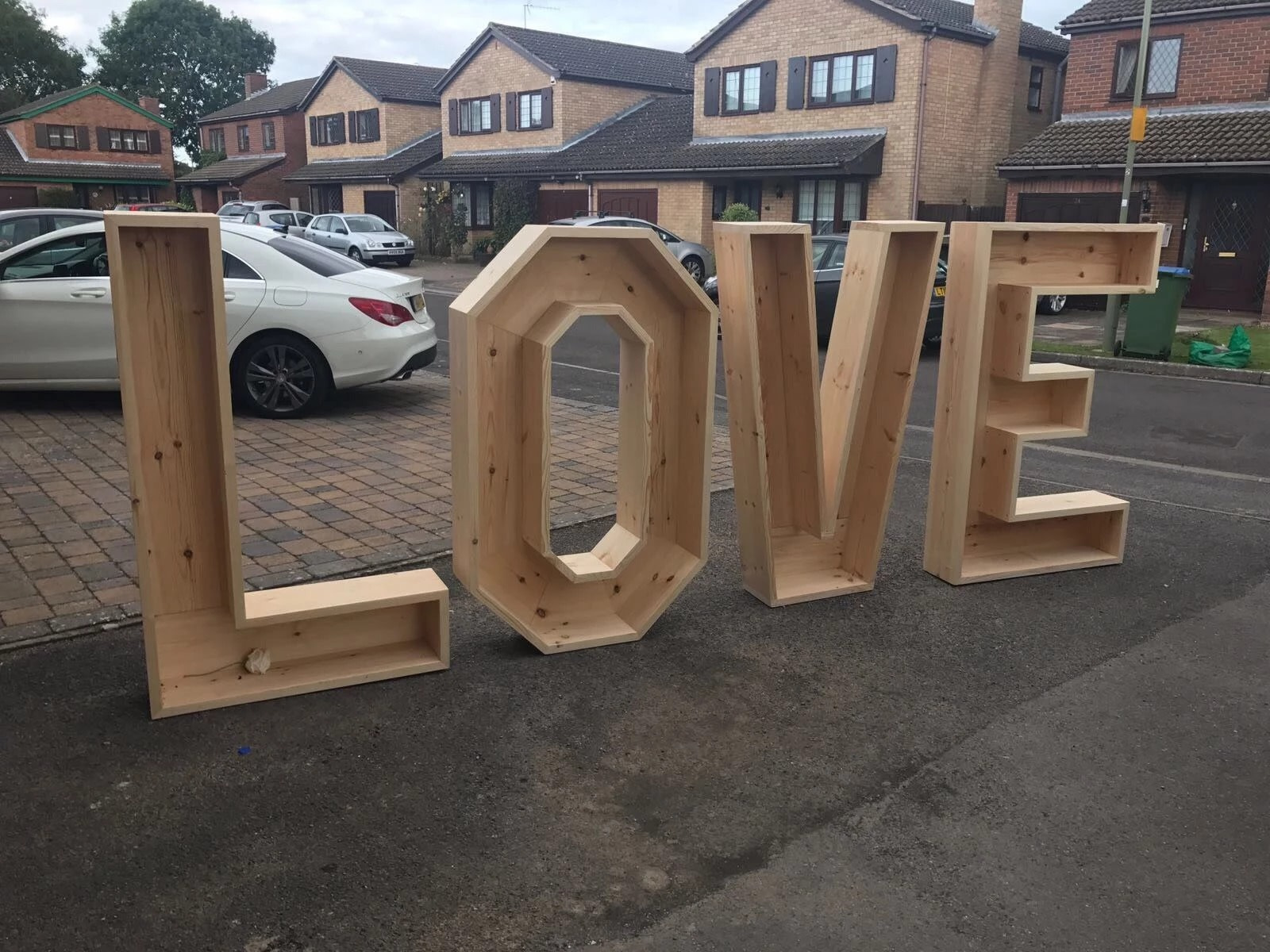 Wooden Love Letters Unboxed Hire